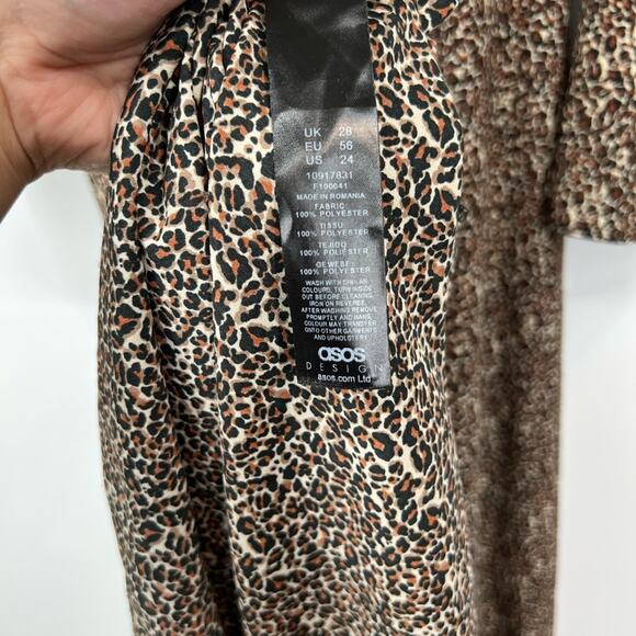 ASOS Design Curve Leopard Print Square Neck Maxi Dress - Picture 8 of 8